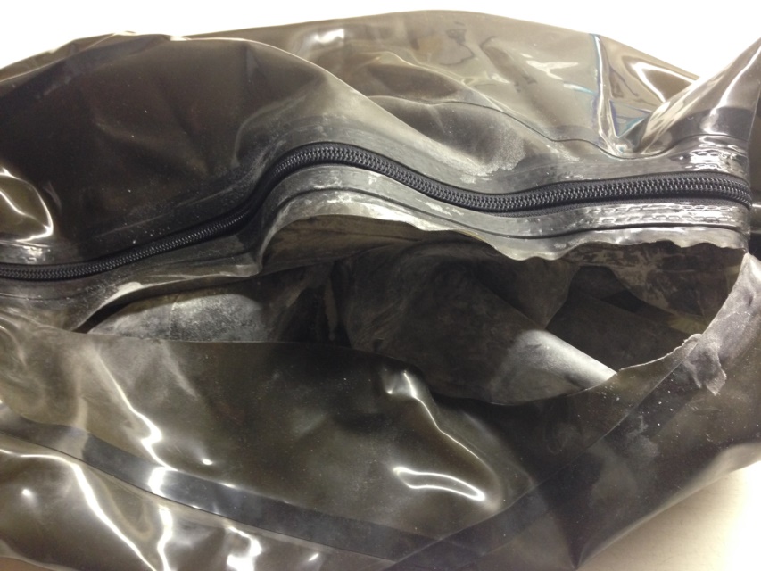 Repair of big hole on latex catsuit | latex & rubber @ LatexVogue